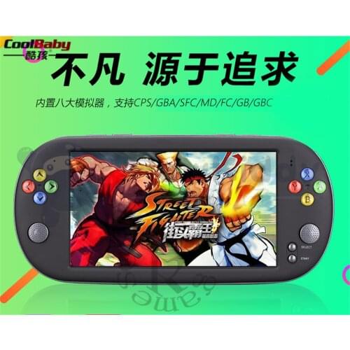 COOLBABY 7 inch Portable Game Console Handheld with 1500 retro mini games for neogeo arcade video game for snes 16 bit console