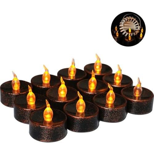 Realistic Flame LED Candles Fake Flickering Tea Lights Contains 1*CR2032 Button Battery For Romantic Wedding Party Decoration