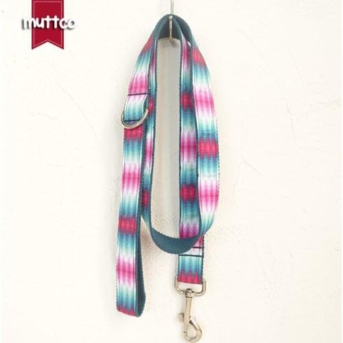 MUTTCO retailing cool self-design handmade adjustable dog leash the GREEN PEACOCK print dog collars and leashes 5 sizes UDL010