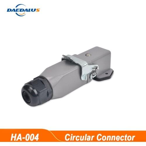 Daedelus air-cooled spindle Heavy duty connector 4 5 6 8-core side HDC-HA rectangular aviation plug for CNC spindle accessories