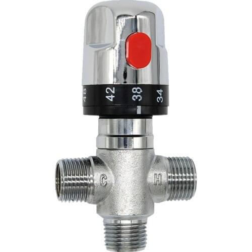 Brass Thermostatic Mixing Valve Solar water heater shower diverter Adjust the Mixing Temperature Bathroom Mixer