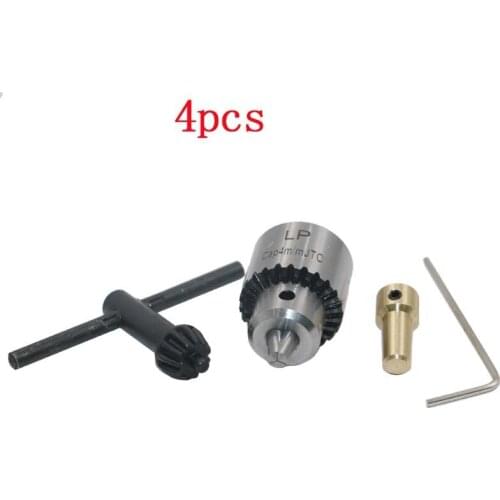 Micro Motor Drill Chucks Clamping 0.3-4mm Jt0 Taper Mounted Drill Chuck With Chuck Key 3.17mm Brass Mini Electric Motor Shaft