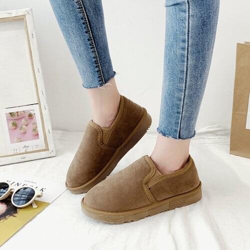 Winter Women Shoes Fur Plush Warm Snow Boots Slip on Flat Men Boots Unisex Winter Boots Women Cowboy Boots for Women Size 35-44