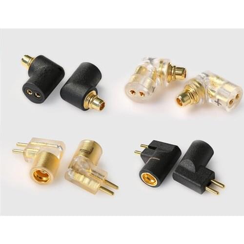 1 Pair of 2Pin 0.78mm to MMCX/MMCX to 2Pin 0.78mm L-shaped Mini Earphone Cable Adapter