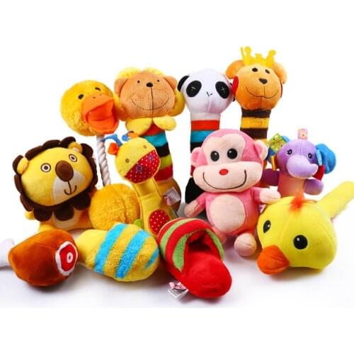 1pc Plush Dog Toys Squeaky Toys Cute Cartoon Puppy Chew Toy Interactive Cat Toys Pet Dogs Sound Toys for Small Medium Dogs Pugs