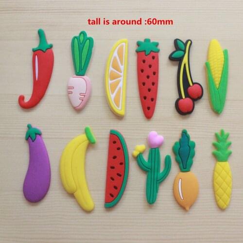 10pcs/lot kawaii flatback soft glue PVC simulated fruits big size for kids accessories