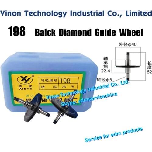 198 Black Diamond Guide Pulley (1 Pair=2PCS) XieYe Brand Parts. OD. 40mm, Axis dia. 5mm, Total length 52mm. High Precision Guide