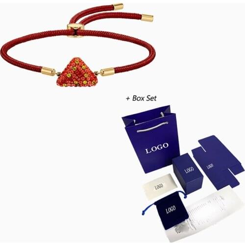 2020 Fashion Jewelry SWA New POWER COLLECTION FIRE ELEMENT Bracelet Red Woven Rope Triangle Decoration Feminine Romantic Gift