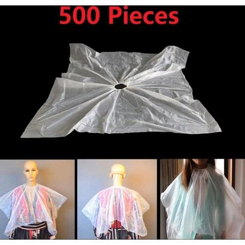 500Pcs Disposable Haircut Shawls Barber Shop Home Perm Hair Cut Apron Cloth Bib