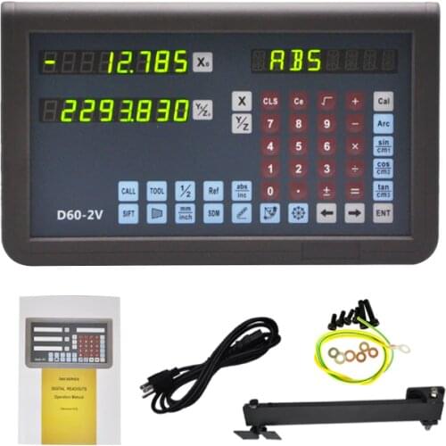 9pin TTL Metal Shell 2 Axis Milling Machine Lathe Machine Digital Readout Display Dro with Bracket