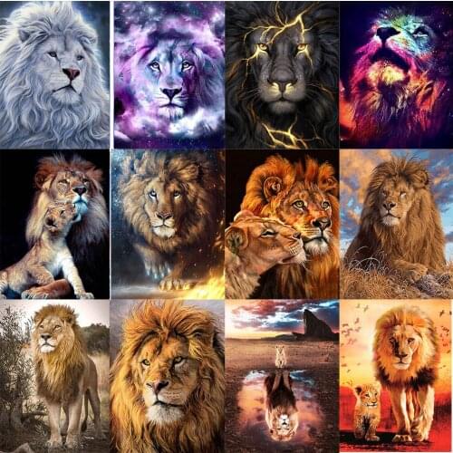 Diamond Painting 5D Lion Rhinestones Art Diamond Embroidery Cross Stitch Animals Handwork Hobby Gift Home Decor