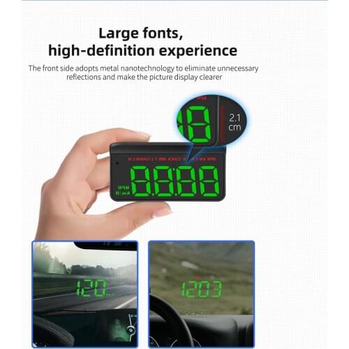 M5 Car HUD OBD2 Head Up Display Windshield Overspeed Warning System Projector Car Oil Consumption Smart Electronic HUD Display