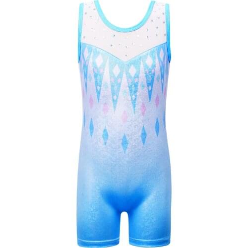BAOHULU Leotard for Toddler Girls Gymnastics Shorts Sparkle Embroidery Tank Biketards One Piece Sleeveless Practice Dance Wear