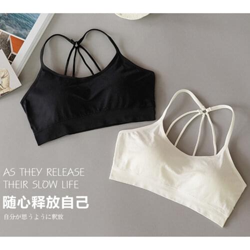 5pcs/lot Four Seasons Wrapped Back Bra Sling Sexy Seamless Chest Absorb Sweat Sleep Vest Beautiful Breathable Underwear