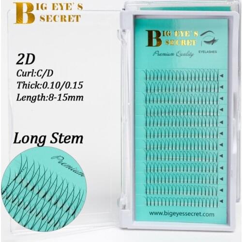 Big eyes secret 2D lashes Y lashes individual eyelashes Mink Eyelash Extension Fake False Eyelashes hand-making premade fans