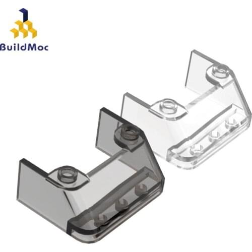 BuildMOC 2437 3x4x (4 layers) inclined glass ldd 2437 For Building Blocks Parts DIY Construction Cre