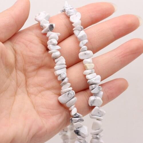 Natural Stone Beads irregularly Shaped White Turquoise Gravel Loose Beaded For Jewelry Making DIY Bracelet Necklace Accessories