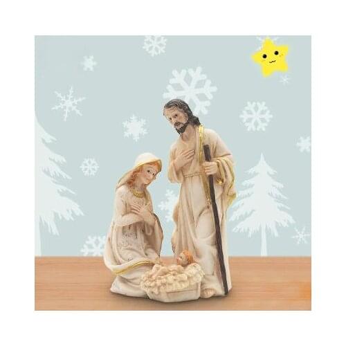 Catholic Reliquary Sagrada Familia Family Table Laying Car Decoration Jesus Birth Christmas Wedding Gift