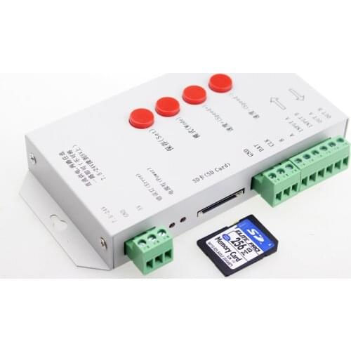 5v 12v 24v t1000s Ws2801 Ws2811 Ws2812b Controller Addressable 5050 RGB Led Controller for Strip Light T-1000s Rgb Controller