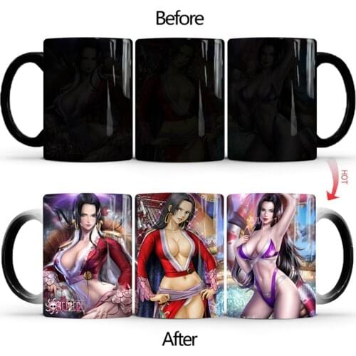 Sexy Boa Hankokkku Magic One Piece Mug 11oz Color Changing Mug Magic Coffee Milk Ceramic Cup Gift Mug for Friends