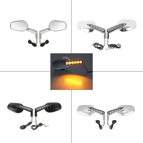 Motorcycle Rear View Mirrors LED Front Turn Signals For Harley VROD VRSCF 2009-2017