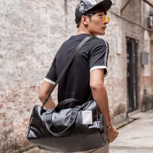 New Fashion Portable Mens Shoulder Bag High Quality PU Crossbody Bag Leisure Short-distance Travel Trend Portable Travel Bag