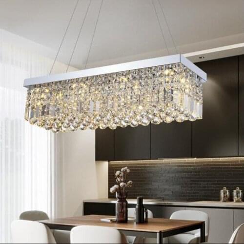 A New Listing K9 Crystal Chandelier for Dining Room Rectangle NEW Modern Crystal Chandelier Atmosphere Upscale
