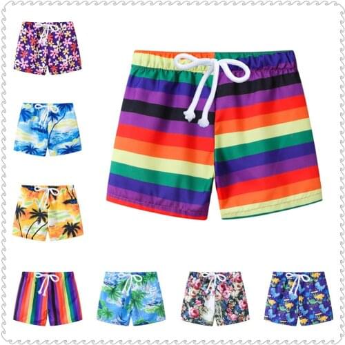 Rainbow Casual Children Beach Short Pants Summer Coast Pant Baby Girls Panties Boys Breeches Seaside Knickers Soft Trouser