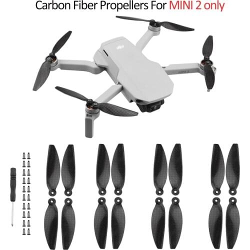 1/2/4 Pair Carbon Fiber Propeller for DJI Mavic Mini Low Noise Blades With Screws Impact Resistance High Efficiency Accessories