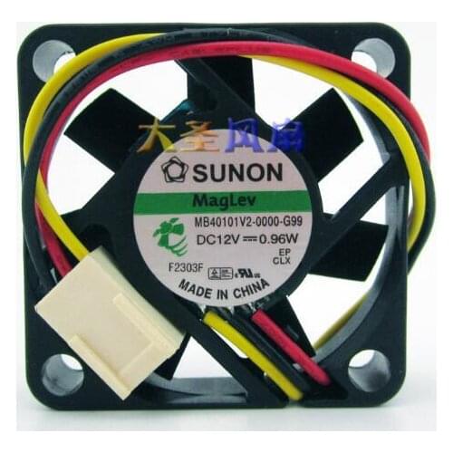 SUNON MB40101V2-0000-G99 40*40*10mm 4cm DC 12V 0.96W 3-wire Hydraulic Cooling Fan