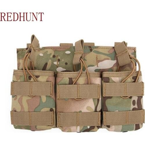 Tactical Magazine Pouch MOLLE Belt Mag Pouch Tactical Triple Open Top 5.56 .223 Magazine Mag Pouch For JPC Molle Vest