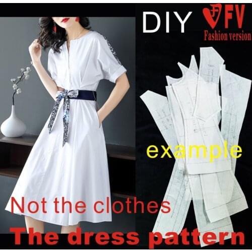 Pattern Making Womens Dress Sewing Drawings Clothing Casual Skirt Drawing BLQ-415