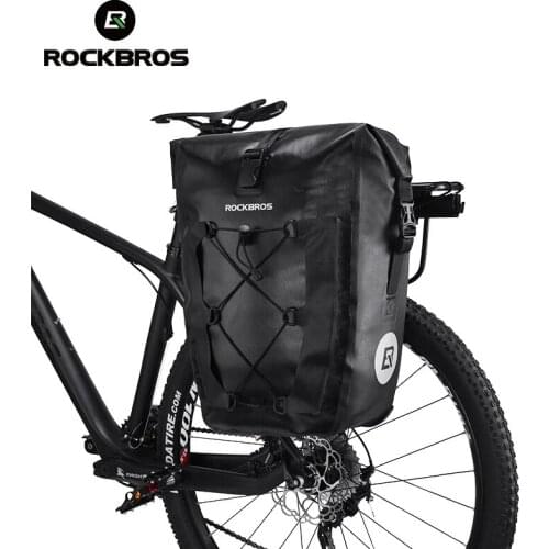 ROCKBROS 18-27L Bike Bag Cycling Travel Bag Bicycle Rear Rack Tail Seat Trunk Bags Waterproof Shoulder Bag MTB Road Bicycle Bags