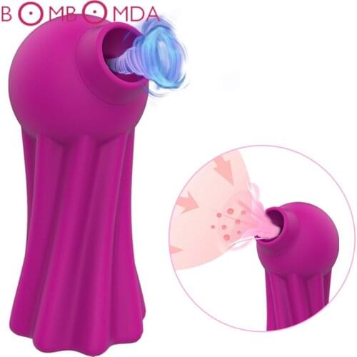 Sucking & Licking Tongue Vibrator Adult Sex Toy for Women Vibrating Nipple G-spot Sucker Clitoris Stimulator Female Masturbation