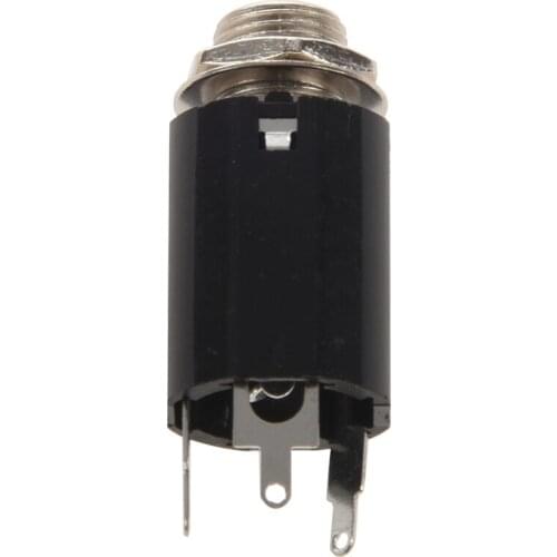 1Pc Black Guitar Endpin Jack 6.35 Input For Any Guitar Eq Pickup Output Guitar Parts & Accessories