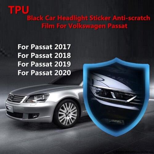2017 TPU Black Transparent Car Headlight Protective Film for Volkswagen passat 2017 2018 2019 2020 sticker vw variant