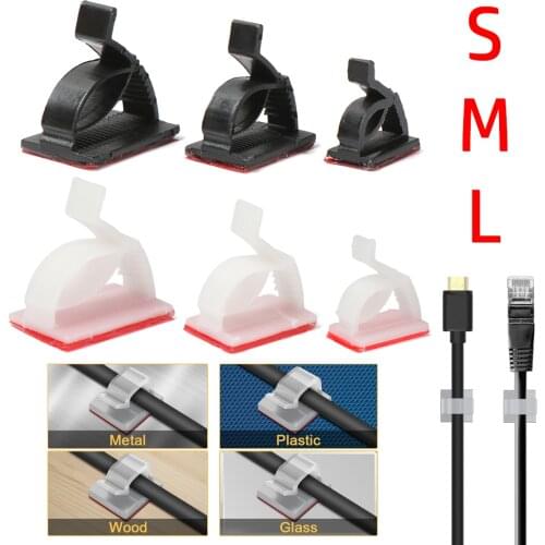 50pcs Cable Clips Multipurpose Wire Management Organizer Clamp Desktop Buckle Line Charger Cable Fastener Fixer Storage Holder