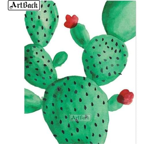 5d diamond painting cactus plant picture cross stitch full square / round resin diamond mosaic canvas art 20x25cm