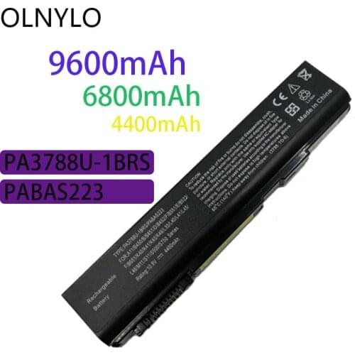 Laptop battery For Toshiba PA3788U-1BRS/1BRS PA3786U PA3787U Satellite Pro S500 S750 Tecra A11 M11 S11 K46 K45 K40 K41 L46 L40