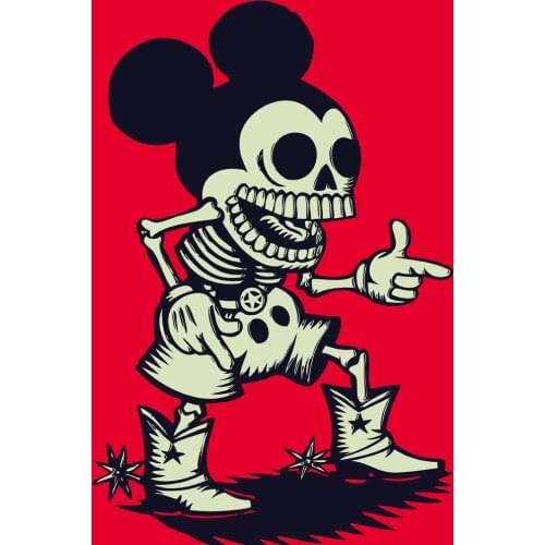 Diamond Painting 5D Disney Mickey Mouse Skull Spoof Full Square Cross Stitch Kits Handmade Embroider Crafts for Child Home Decor