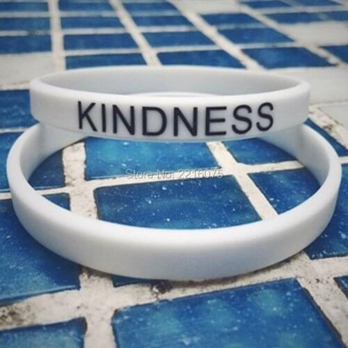 300pcs Inspirational Kindness wristband silicone bracelets free shipping by DHL express