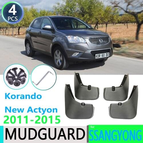 For SsangYong Korando New Actyon C200 2011 2012 2013 2014 2015 Car Fender Mudguard Mud Flaps Guard Splash Flap Car Accessories