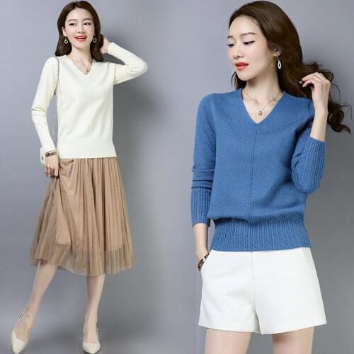 CAN XIN LCY Women's V-Neck Pullovers