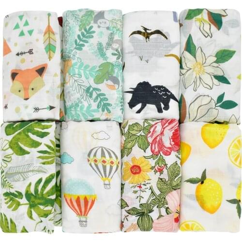 Bamboo Cotton Baby Swaddle Small Size Bib Burp Infant Blanket Wrap Gauze Muslin Blankets Soft Breathable For Newborn 55x55cm