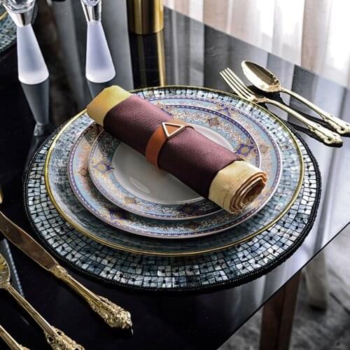 European Model Room Tableware Set Western Plate American Tableware Set Club Hotel Western Plate Set Plate Decoration Plate