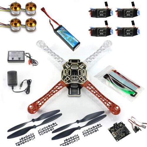F02192-B RC Quadcopter 4 axle Drone ARF Kit No TX RX : KK V2.3 Flight Control A2212 1000KV Motor 30A ESC Lipo F450 Flamewheel
