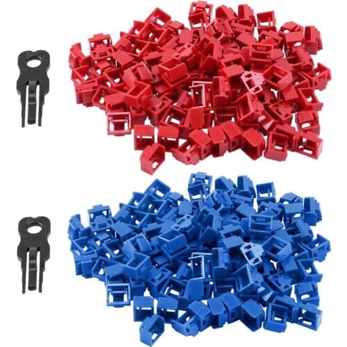 GTBL 100Pcs RJ45 Port Ethernet LAN Hub Anti Dust Cover Plug Cap Blockout Protector with Proprietary Lock and Key