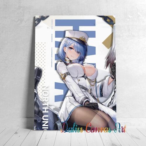 Canvas Anime girl Chapayev Pictures Home Decoration Manga Paintings Poster HD Prints Wall Art Modular Living Room Framed