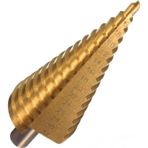 HSS drill Step drill Tapered Titanium 1/4 Hexagonal Rod For Drilling Screwdriver 4-32mm