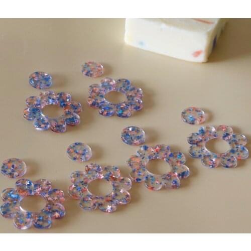 Ins the same sun flower earrings combination diy hand-made accessories Japanese earrings jewelry materials